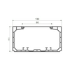 Parapetcsatorna 130mm x 65mm 2000mm műanyag fényesfehér fedéllel PK KOPOS